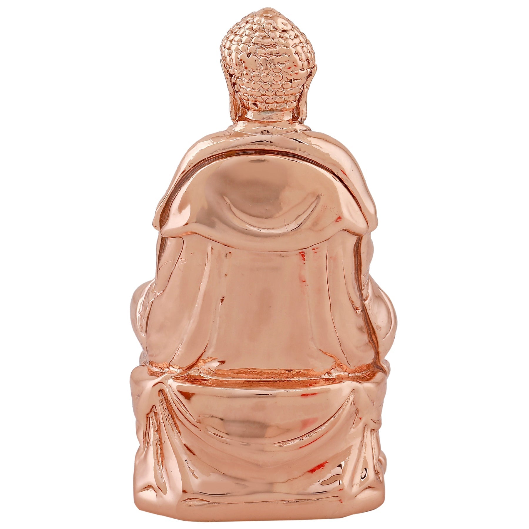 Estele Pink/Rose Gold-Polished Lord Gautam Buddha Mediatating Idol statue for Home Décor/ working place - Swadesiicart
