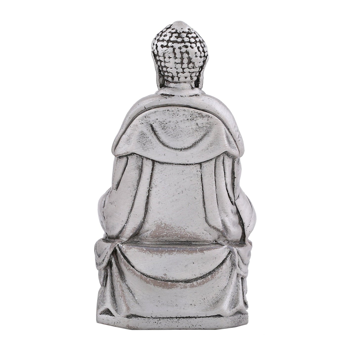 Estele Rhodium Plated Oxidized Lord Gautam Buddha Mediatating Idol statue for Home Décor/ working place - Swadesiicart