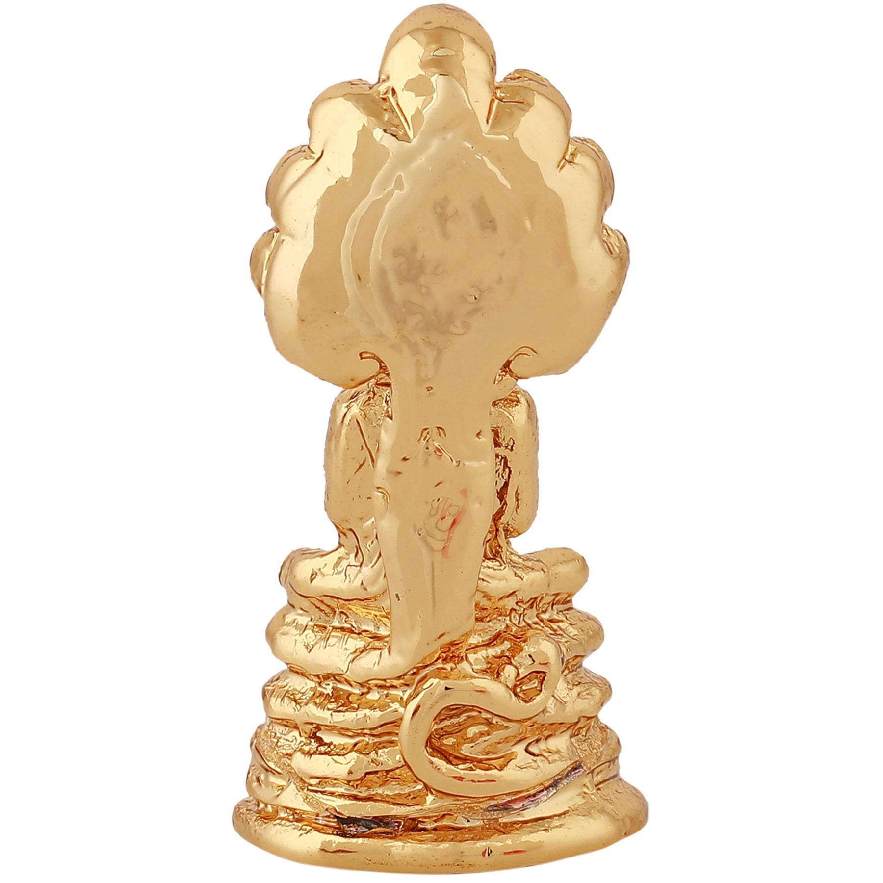 Estele Gold-Polished Medidative Lord Gautam Buddha Sitting under snake Hood Idol for Pooja/Car decor - Swadesiicart
