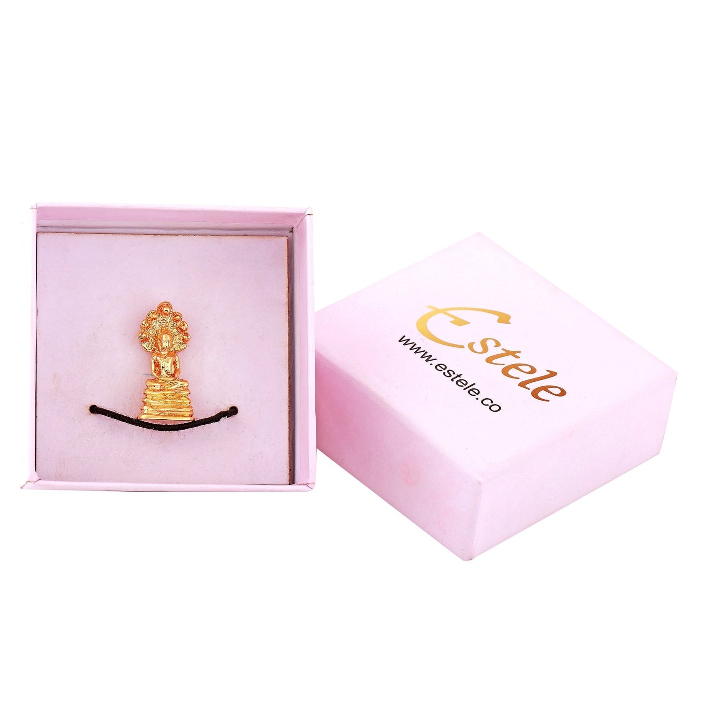 Estele Gold-Polished Medidative Lord Gautam Buddha Sitting under snake Hood Idol for Pooja/Car decor - Swadesiicart