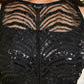 Amodini Designer Studio Black Sequined Pearl Sleeveless Padded Blouse - Swadesiicart