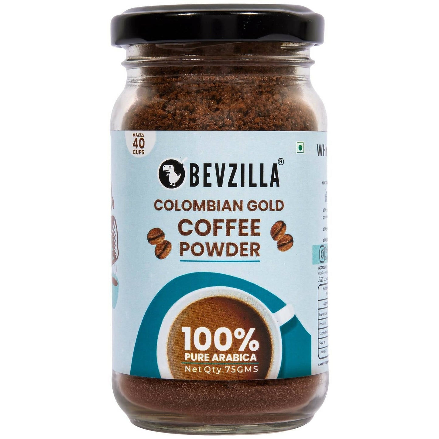Bevzilla Instant Coffee Powder (Colombian Gold) | Swadesiicart