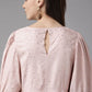 Ahalyaa Women Pink Rayon Gold Foil Print Tunic | Swadesiicart