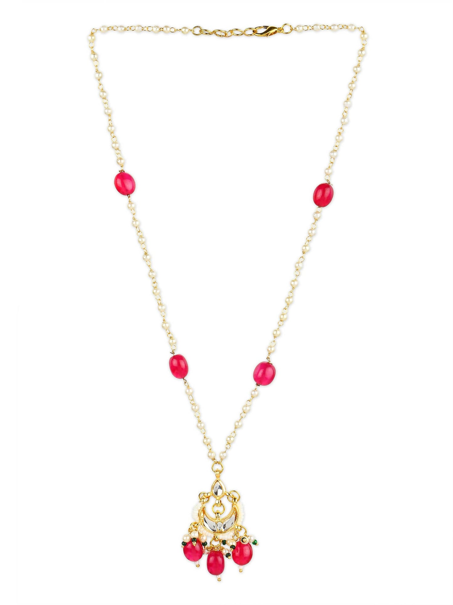 Women's Gold-Polished Necklace - Ruby Raang | Swadesiicart