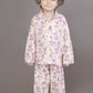 Breathables Kids Cotton Night Suit – White & Pink Teddy Shirt & Pyjama Co-Ord Set For Boys & Girls