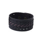 NVR Men's Set of 2 Black Leather Bracelet - Swadesiicart