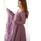 Joban Fashion Purple Kurta Set Chanderi Sequence Embroidery Work - Swadesiicart
