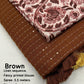 Brown Linen Sequence Saree with Unstitched Blouse - Hiral Fashion | Swadesiicart