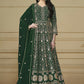 Bottle Green Embroidered Trendy Style Anarkali Suit - Emponline | Swadesiicart