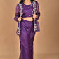 Morchari Women Hand Embroidery Crop Top-Purple - Swadesiicart