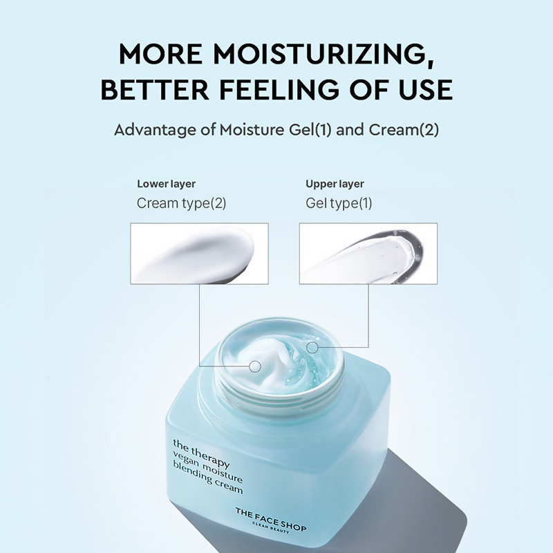 The Face Shop The Therapy Vegan Moisture Blending Cream - Korean Skincare | Swadesiicart