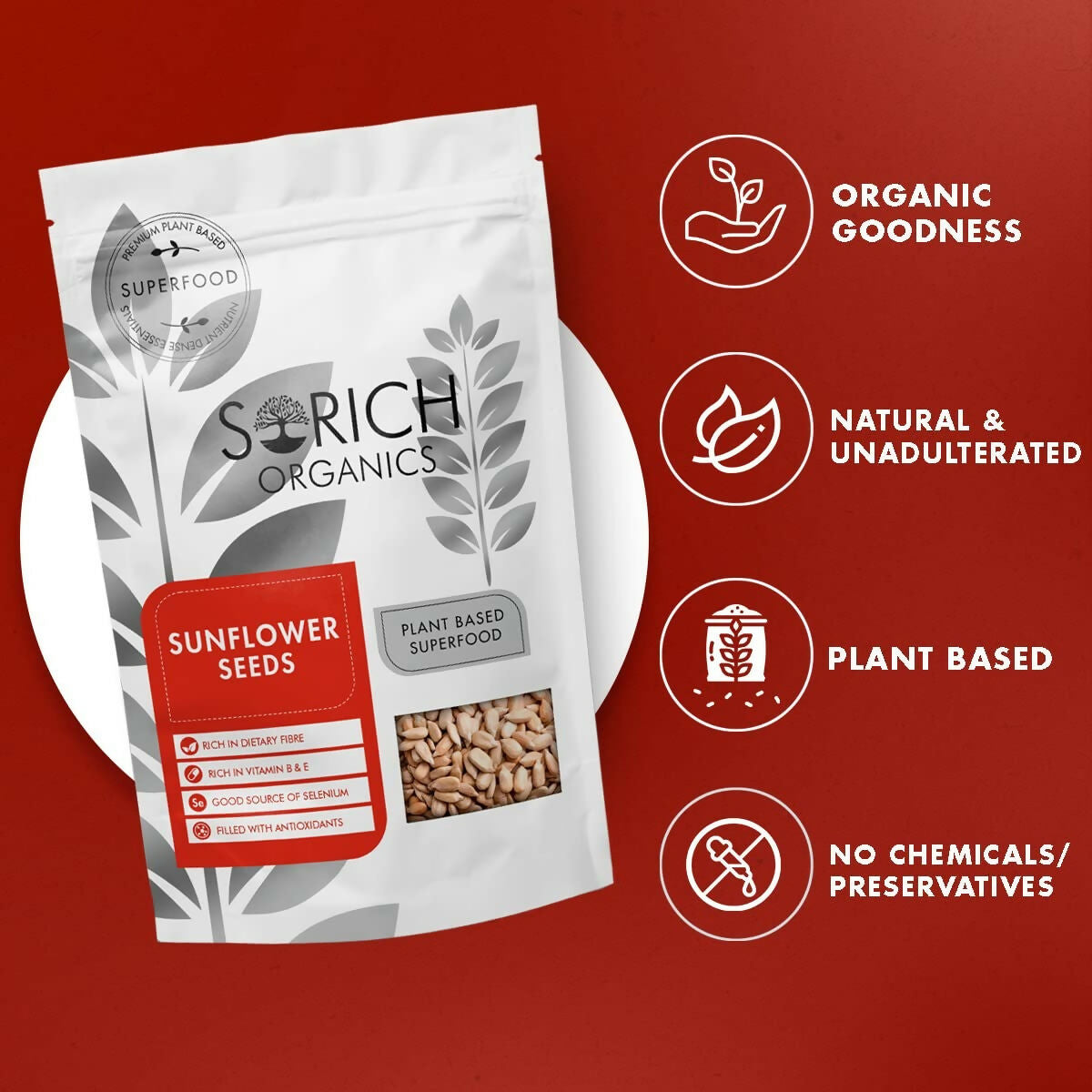 Sorich Organics Raw USDA Organic Sunflower Seeds - Swadesiicart