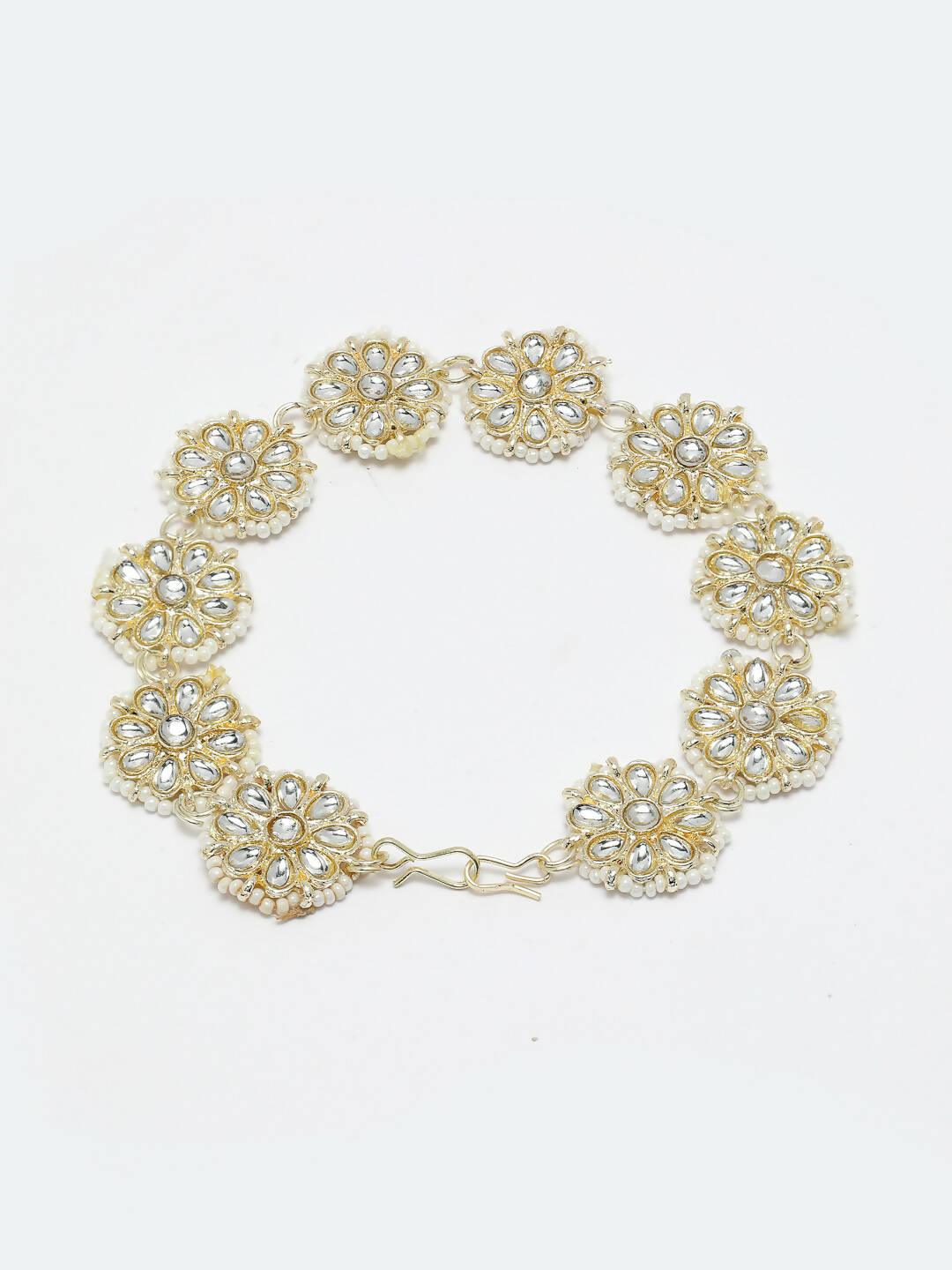 NVR Women's Gold-Polished Traditional Trending Matha Patti | Swadesiicart