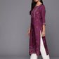 Ahalyaa Women's Traditional wear Kurta - Purple | Swadesiicart