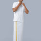 Ramraj Cotton Mens Half Sleeve Formal Poly Cotton White Shirt | Swadesiicart