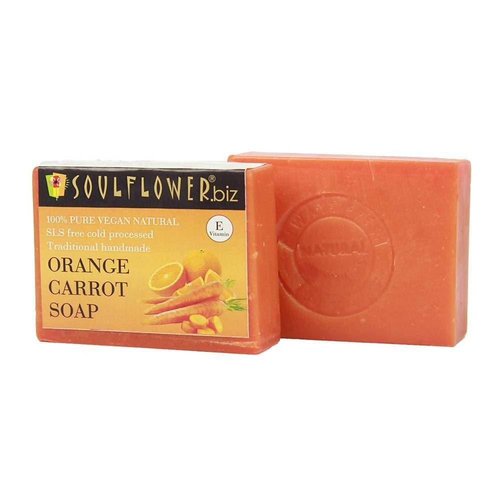Soulflower Orange Carrot Soap - Swadesiicart