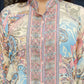 Beige & Pink Rayon Paisley Printed Top with Matching Bottom - Eesha - Swadesiicart