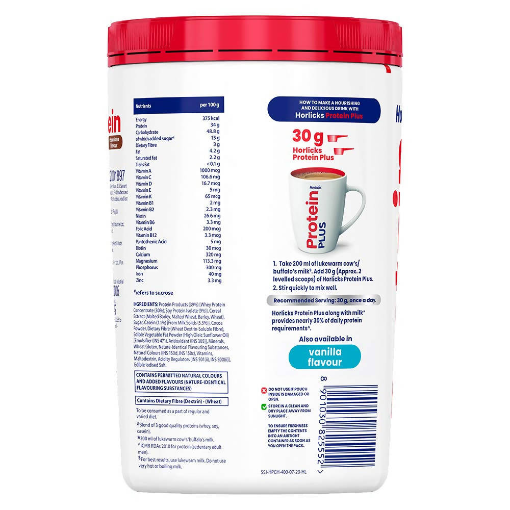Horlicks Protein Plus Health and Nutrition - Swadesiicart