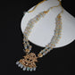 Gold-Toned White Brass Gold-Polished Necklace - Ruby Raang | Swadesiicart