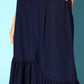 Ahalyaa Women Navy Blue Colour Crepe Foil Printed Kurta Sharara Set With Dupatta - Swadesiicart