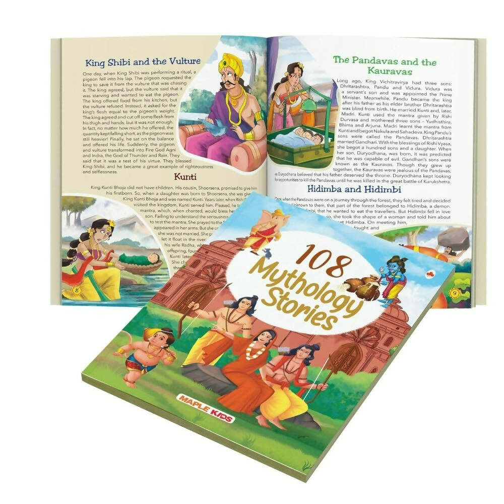 108 Indian Mythology Stories (Illustrated) - Story Book For Kids - Swadesiicart