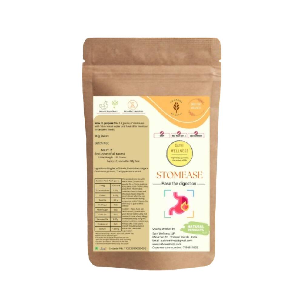 Satvi Wellness Stomease - Herbal Mix | Swadesiicart