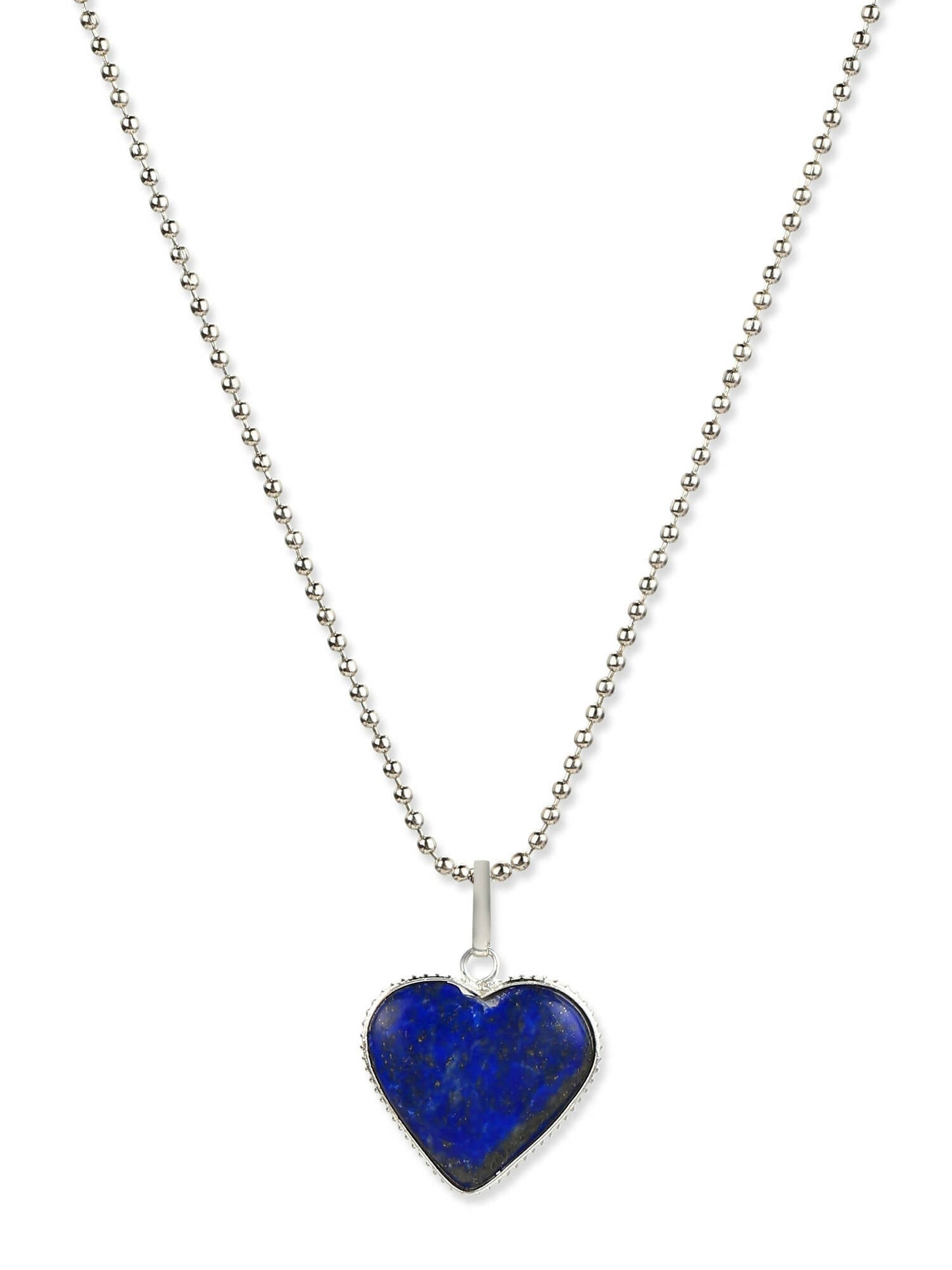 Women's Silver-Toned Blue Silver-Plated Handcrafted Chain - Ruby Raang | Swadesiicart
