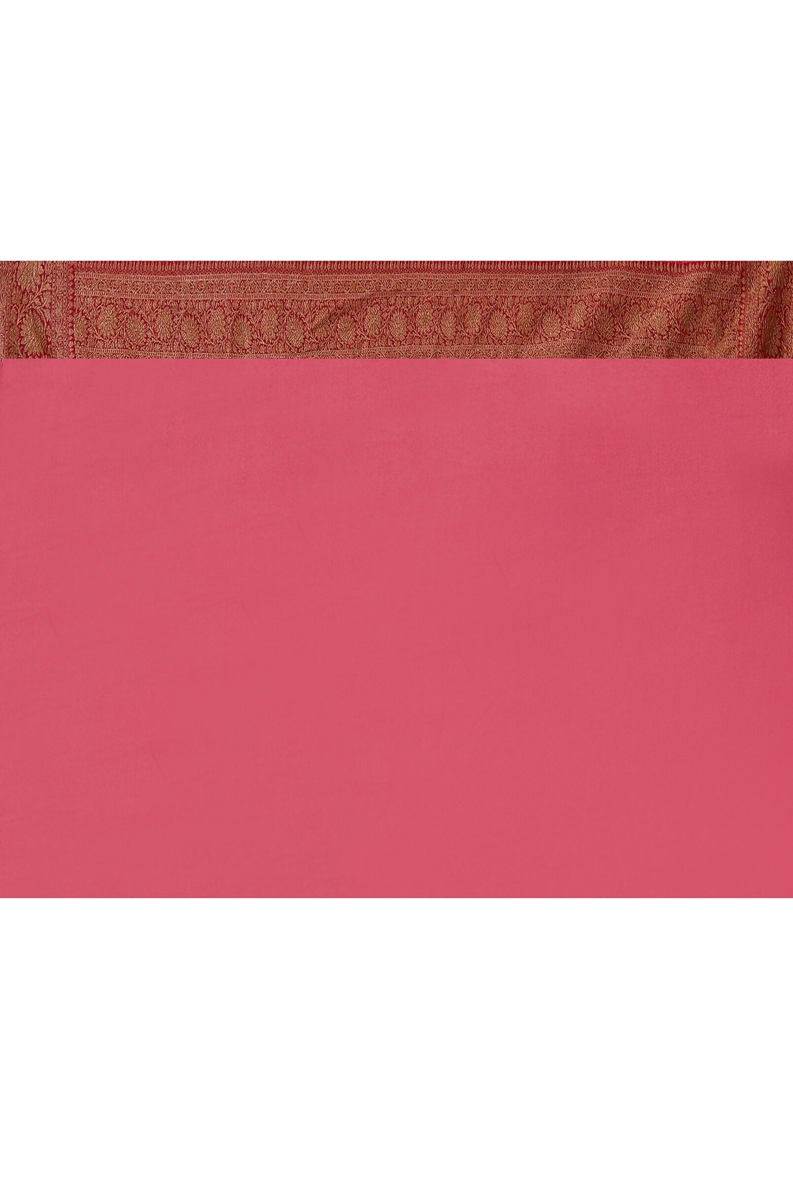 Joban Fashion Rouge Pink Crepe Chiffon Pure Handloom Banarasi Silk Saree | Swadesiicart