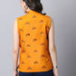 Even Apparels Yellow 100% Viscose Rayon Open Front Gillet (BF009) | Swadesiicart