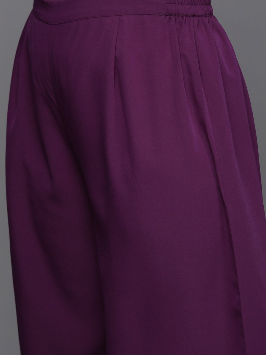 Ahalyaa Women's Traditional wear Kurta Set - Purple | Swadesiicart