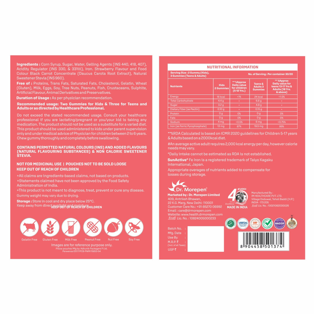 Dr Morpen Iron Gummies | Swadesiicart