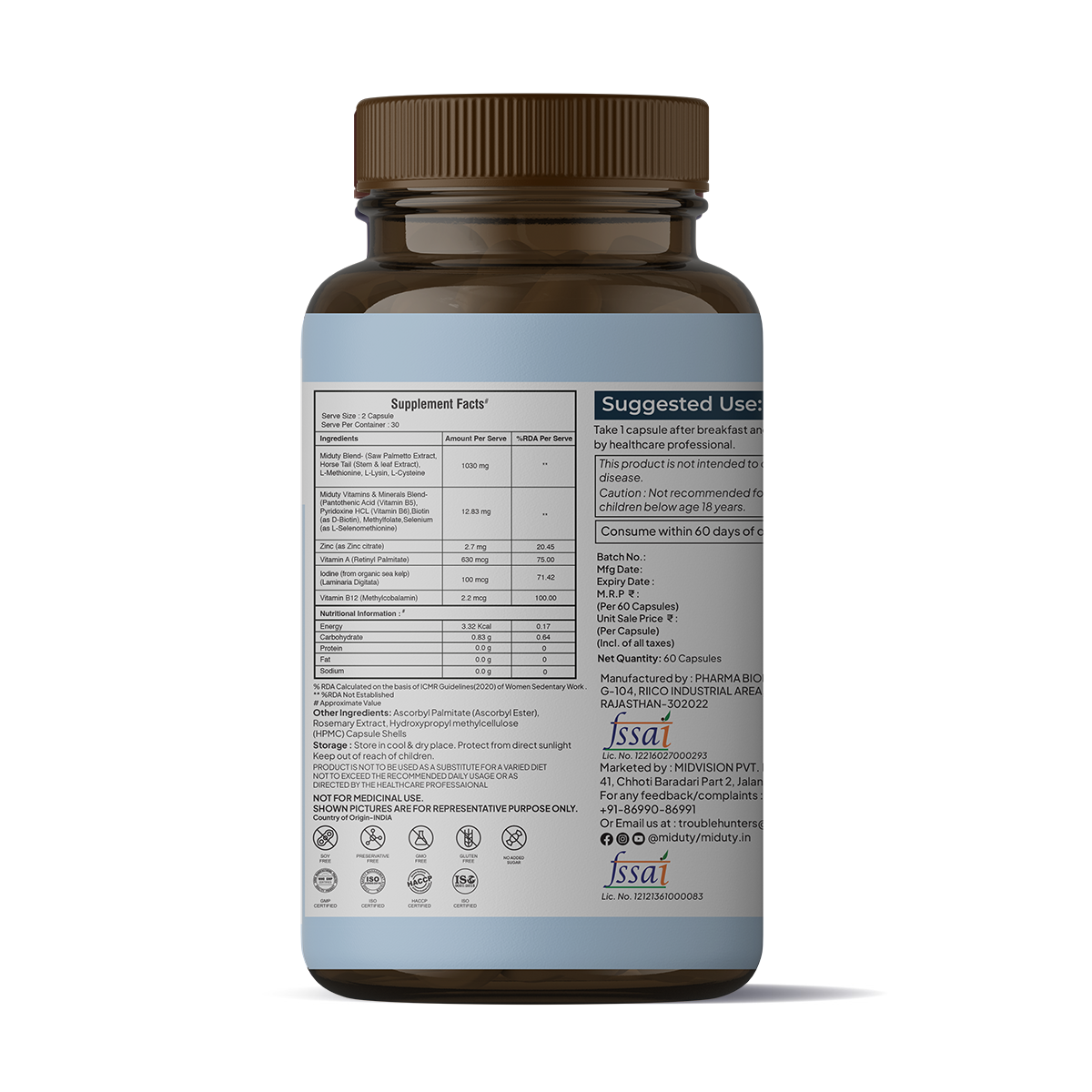 Miduty by Palak Notes Thick & Grow Capsules | Swadesiicart