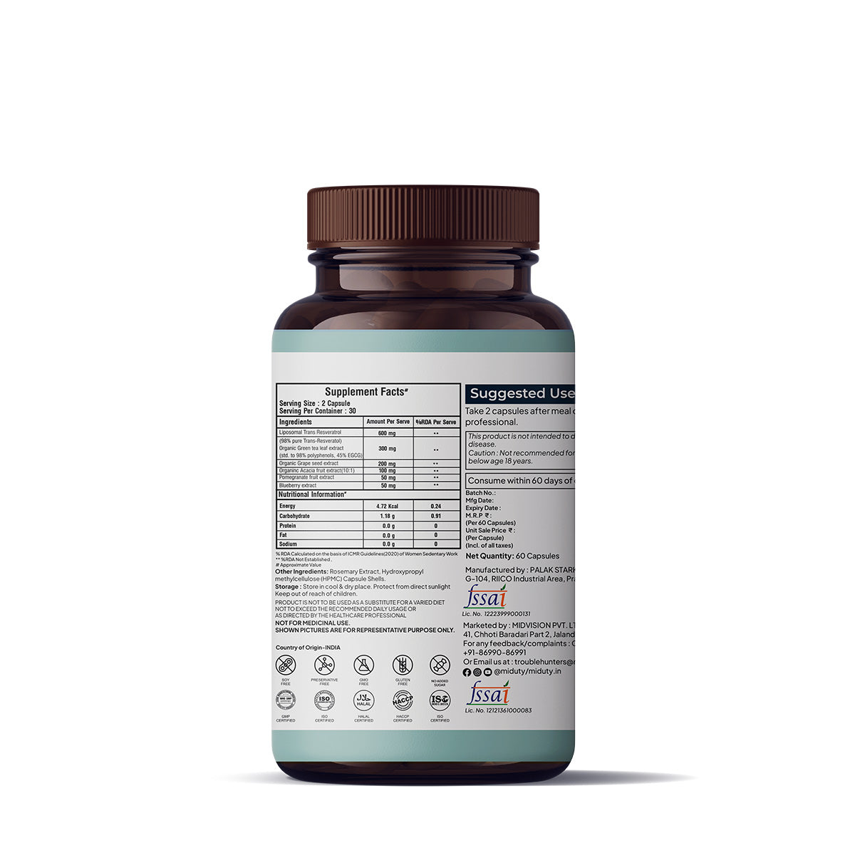 Miduty by Palak Notes Stop Aging Capsules - Swadesiicart