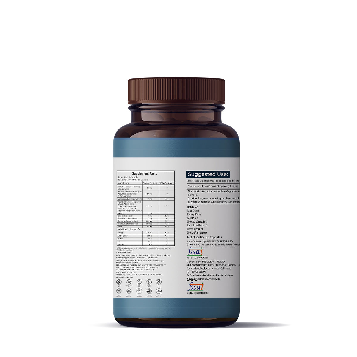 Miduty by Palak Notes Multivitamin One Per Day Capsules - Swadesiicart