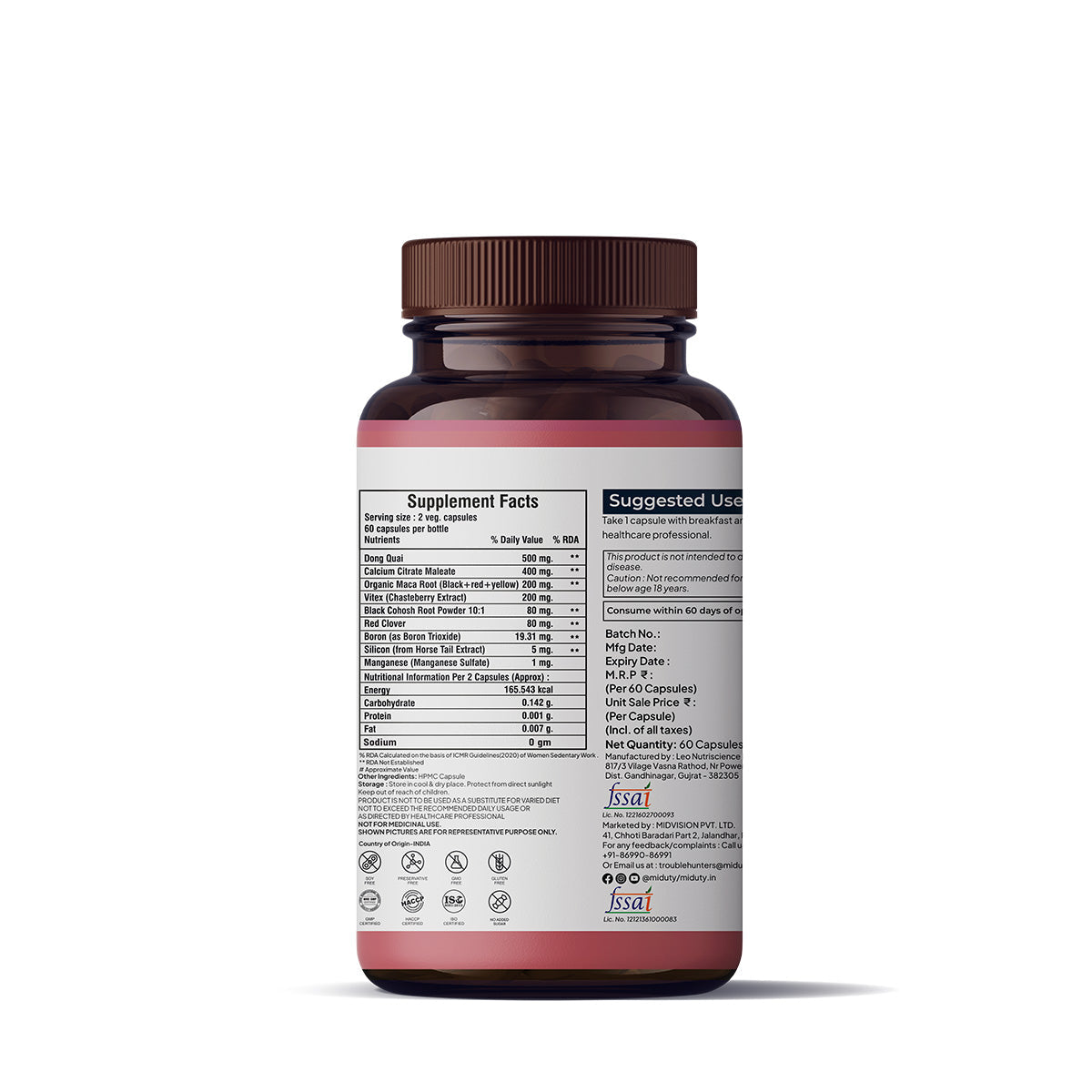 Miduty by Palak Notes Menopause Capsules - Swadesiicart