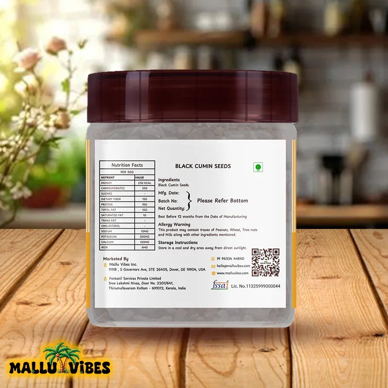 Mallu Vibes Black Cumin Seeds - Swadesiicart