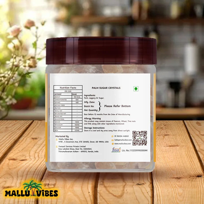 Mallu Vibes Palm Sugar Crystals - Swadesiicart