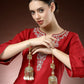 NVR Women's Pack Of 2 Gold-Polished Kundan Kaleera Sets - Swadesiicart