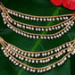Jewel City Elegant Pearl Ear Chain Earrings Traditional Indian Bahubali Kaan Chain | Ethnic Handcrafted Gold-Plated Bridal Jewelry | Swadesiicart