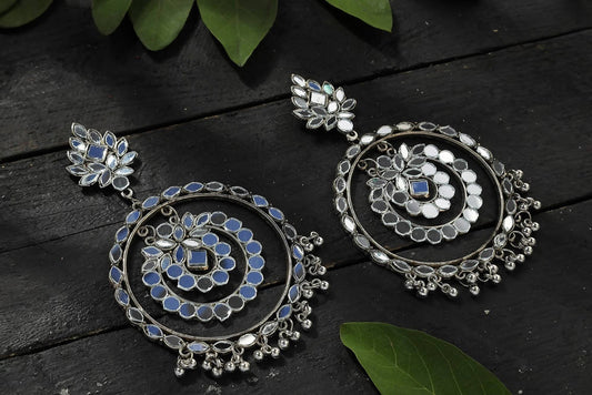 Mominos Fashion Johar Kamal Paki Design Mirror Earrings - Mominos Fashion