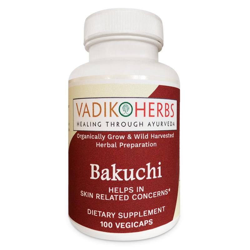 Vadik Herbs | Bakuchi Capsules | Psoralea corylifolia | 100 Vegicaps