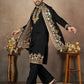 Anaita Black Embroidery & Sequence Work Silk Straight Kurta Set