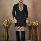 Anaita Black Embroidery & Sequence Work Silk Straight Kurta Set