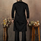 Anaita Black Embroidery & Sequence Work Silk Straight Kurta Set