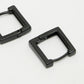 NVR Men's Black Rhodium-Plated Geometric Shape Stainless Steel Hoop Earrings - Swadesiicart