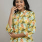 Alvano Women's Floral Printed Cotton Multicolour Co-Ord Set - Swadesiicart