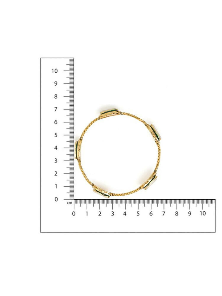 Antique Finish Kundan bangle - Ruby Raang | Swadesiicart