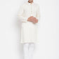 Even Apparels Cream Rayon Men's Kurta With Band Collar | Swadesiicart