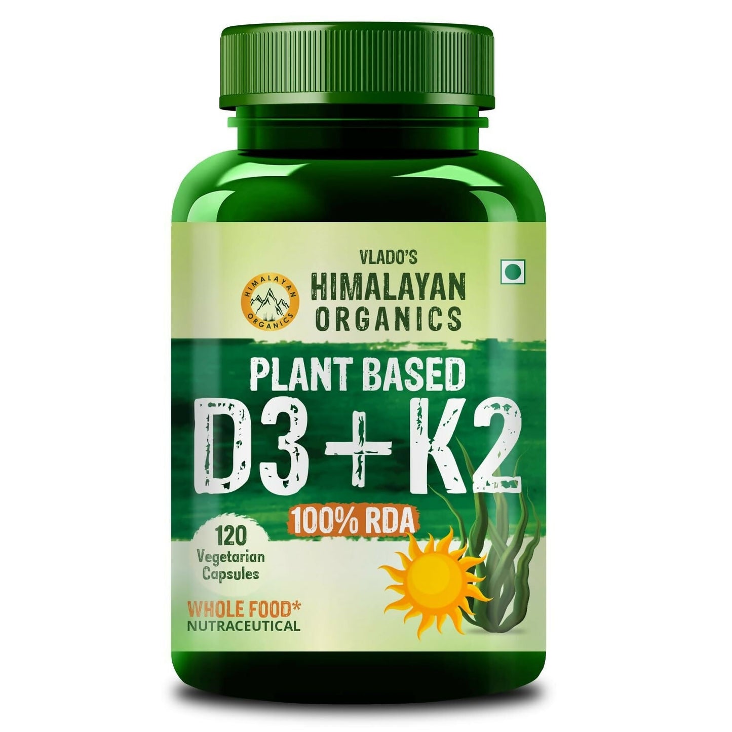 Himalayan Organics Vlado’s Plant Based 600iU Supplement Vitamin D3 + K2 | Swadesiicart