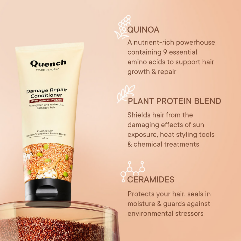 Quench Damage Repair Conditioner with Quinoa & Ceramides | Swadesiicart